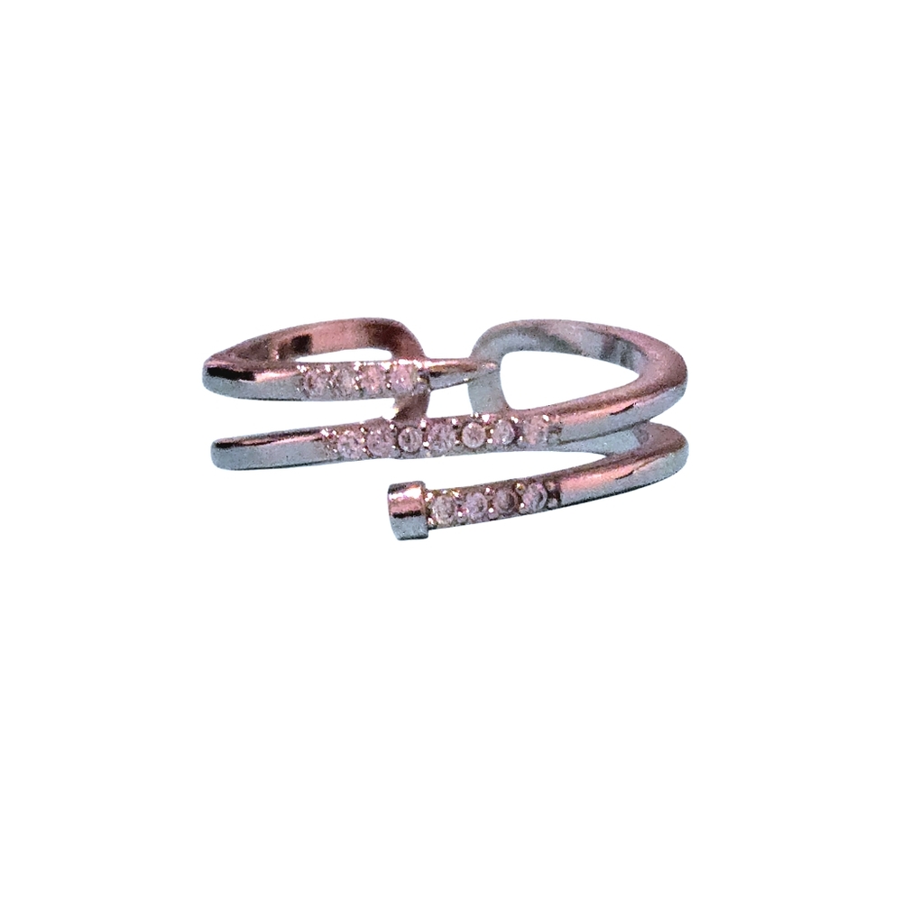 😁Sterling Silver Sparkling Wrap Ring, Adjustable
